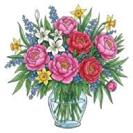 A bouquet of spring flowers